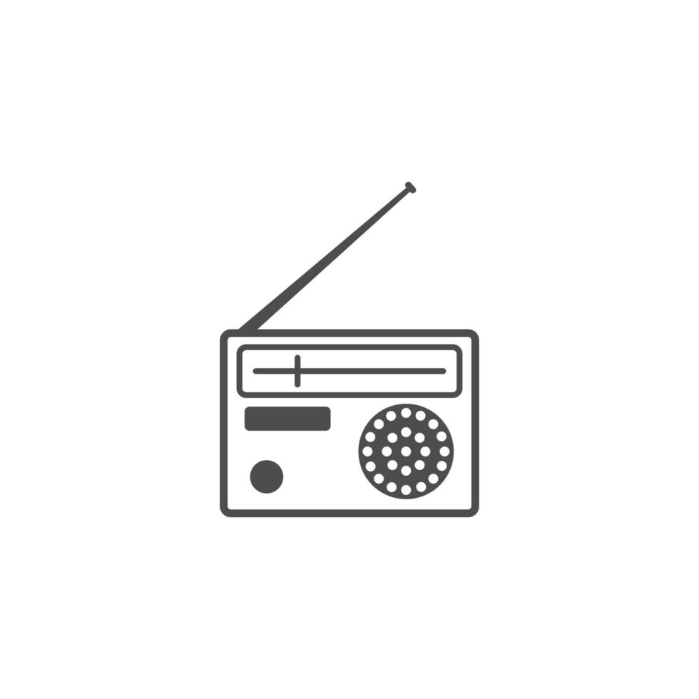 modello di illustrazione design piatto icona radio vettore