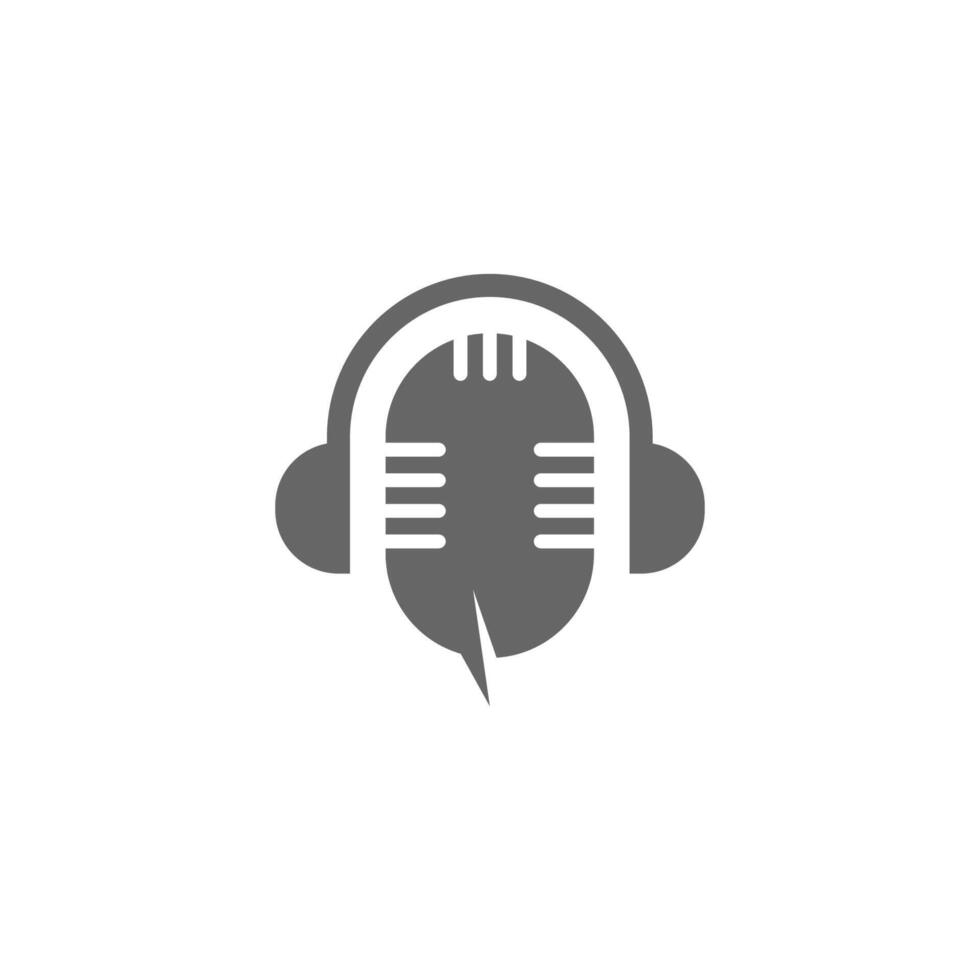 microfono, illustrazione del design del logo dell'icona del microfono vettore