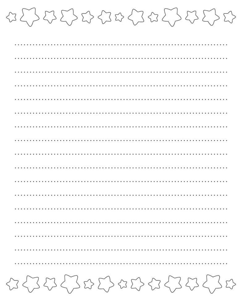 modello di foglio a righe. carta per scrivere a mano. per diario, agenda, lista di controllo, lista dei desideri. illustrazione vettoriale isolato su sfondo bianco.