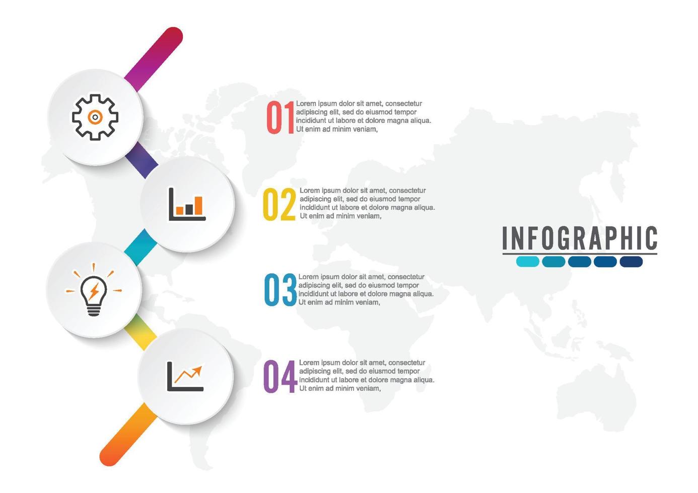 elemento infografico con quattro opzioni vettore