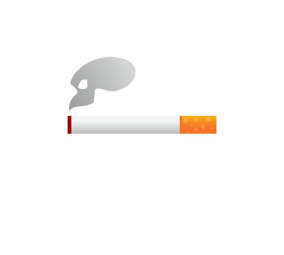 icona di sigaretta fumante. stile di design piatto. illustrazione vettoriale