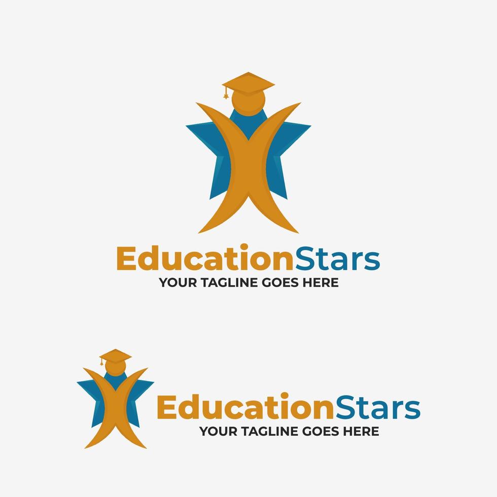 design del logo creativo per l'istruzione, modello di progettazione del logo per l'istruzione, ispirazione per il design vettoriale del logo per l'istruzione