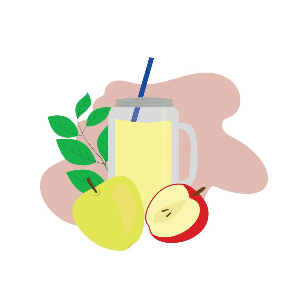 illustrazione vettoriale di succo di mela
