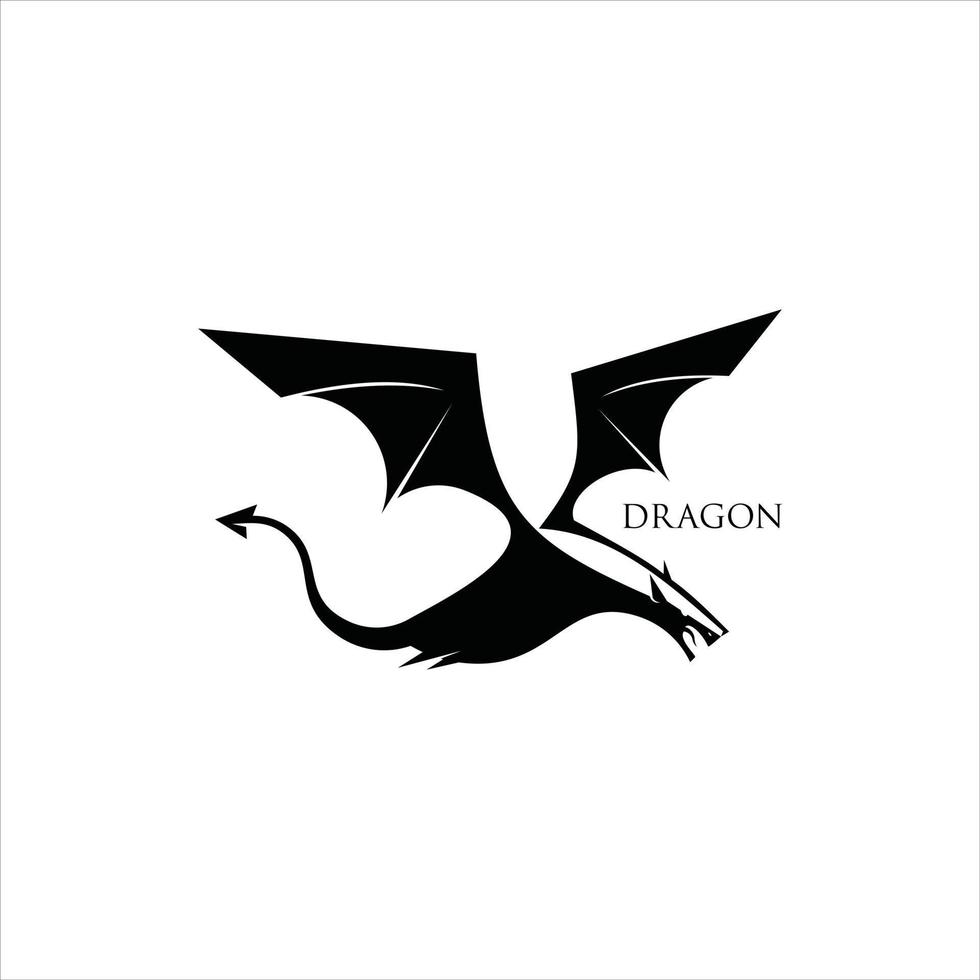 drago logo semplice vettore leggenda animale