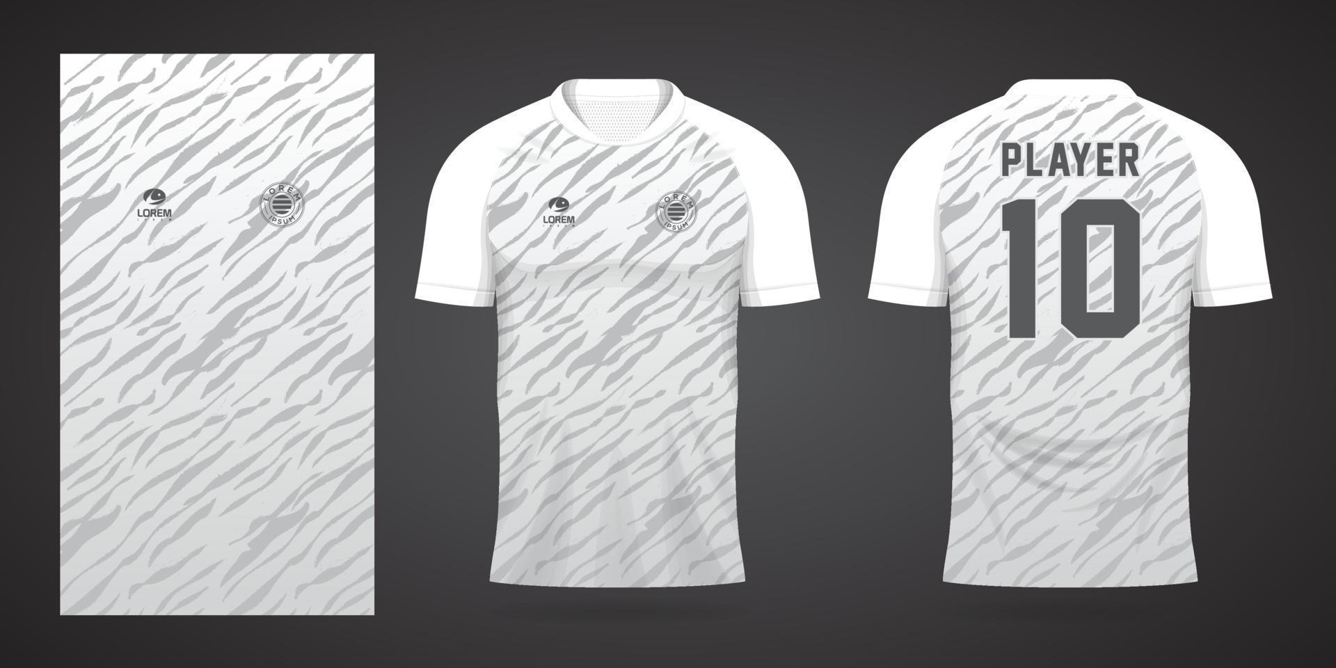 modello di design sportivo maglia bianca da calcio vettore