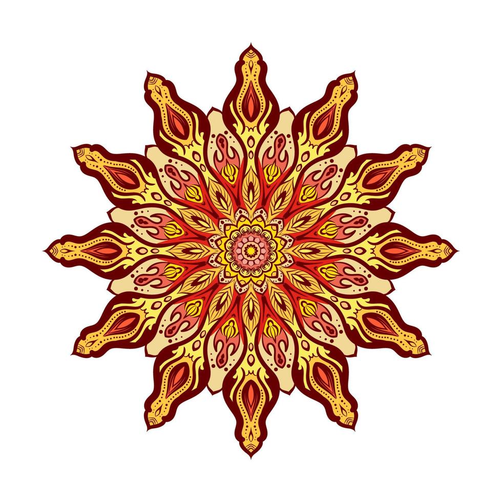 fresco sfondo ornamentale mandala. arte di doodle disegnato a mano di vettore decorativo.