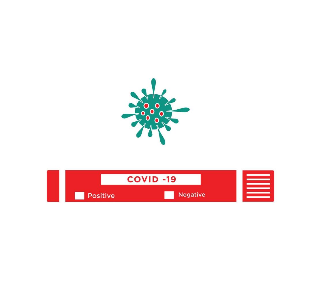 illustrazione del logo vettoriale dell'icona del virus corona 19