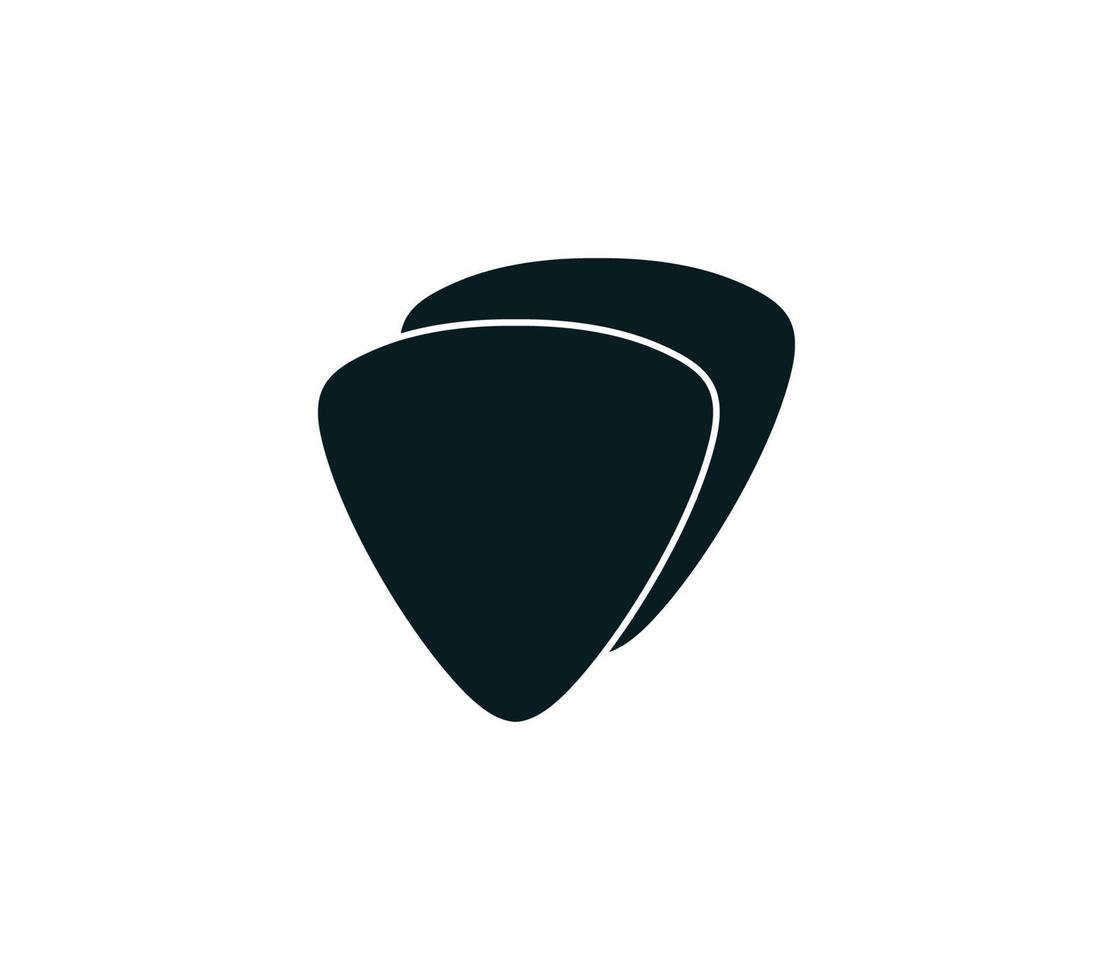 modello di progettazione del logo di vettore dell'icona del plettro per chitarra