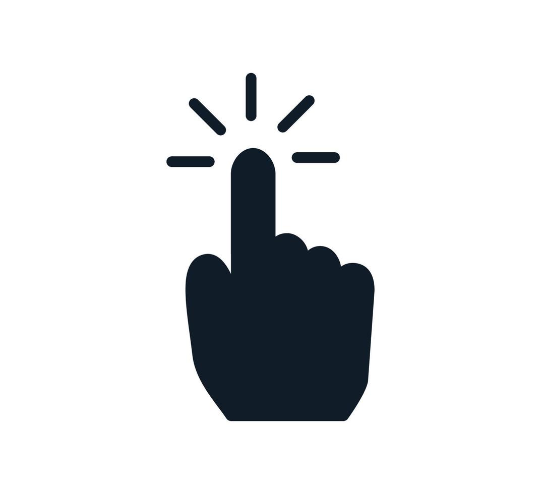 modello di progettazione di logo di vettore dell'icona del gesto della mano del dito