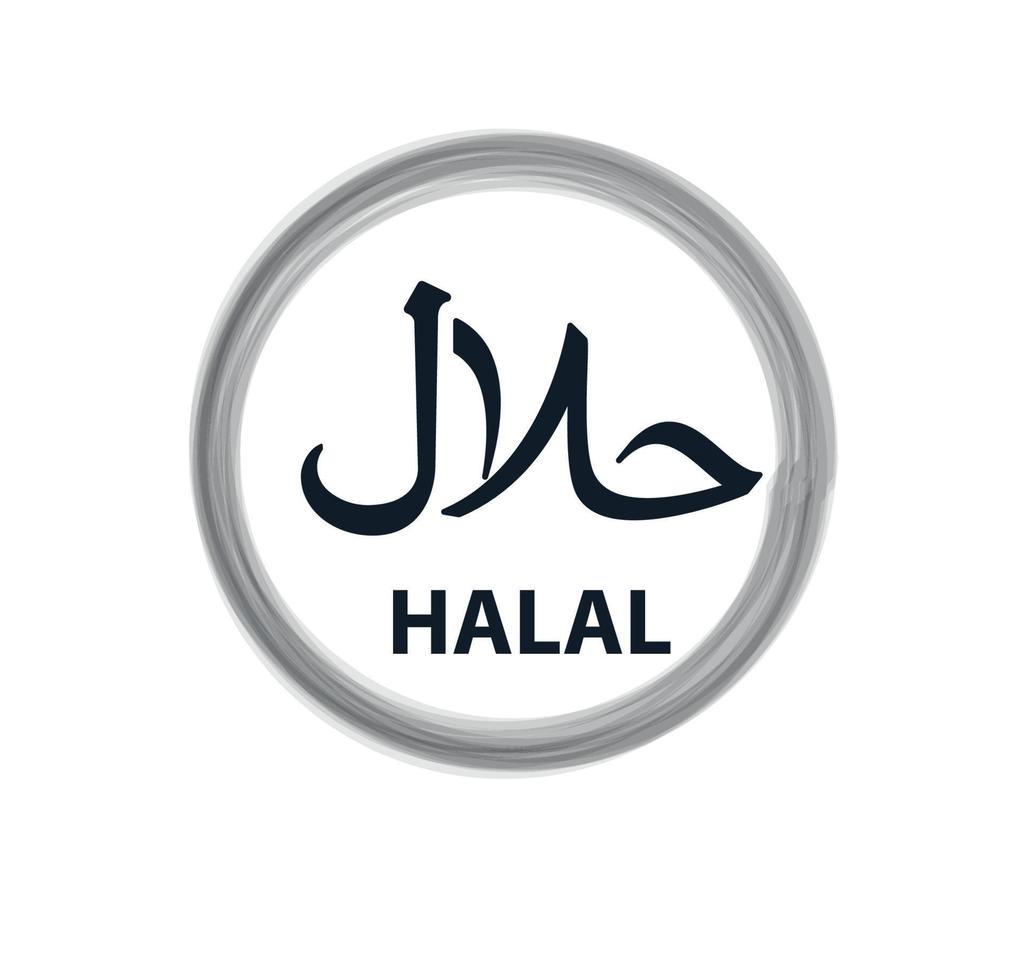 modello di progettazione logo vettoriale icona halal