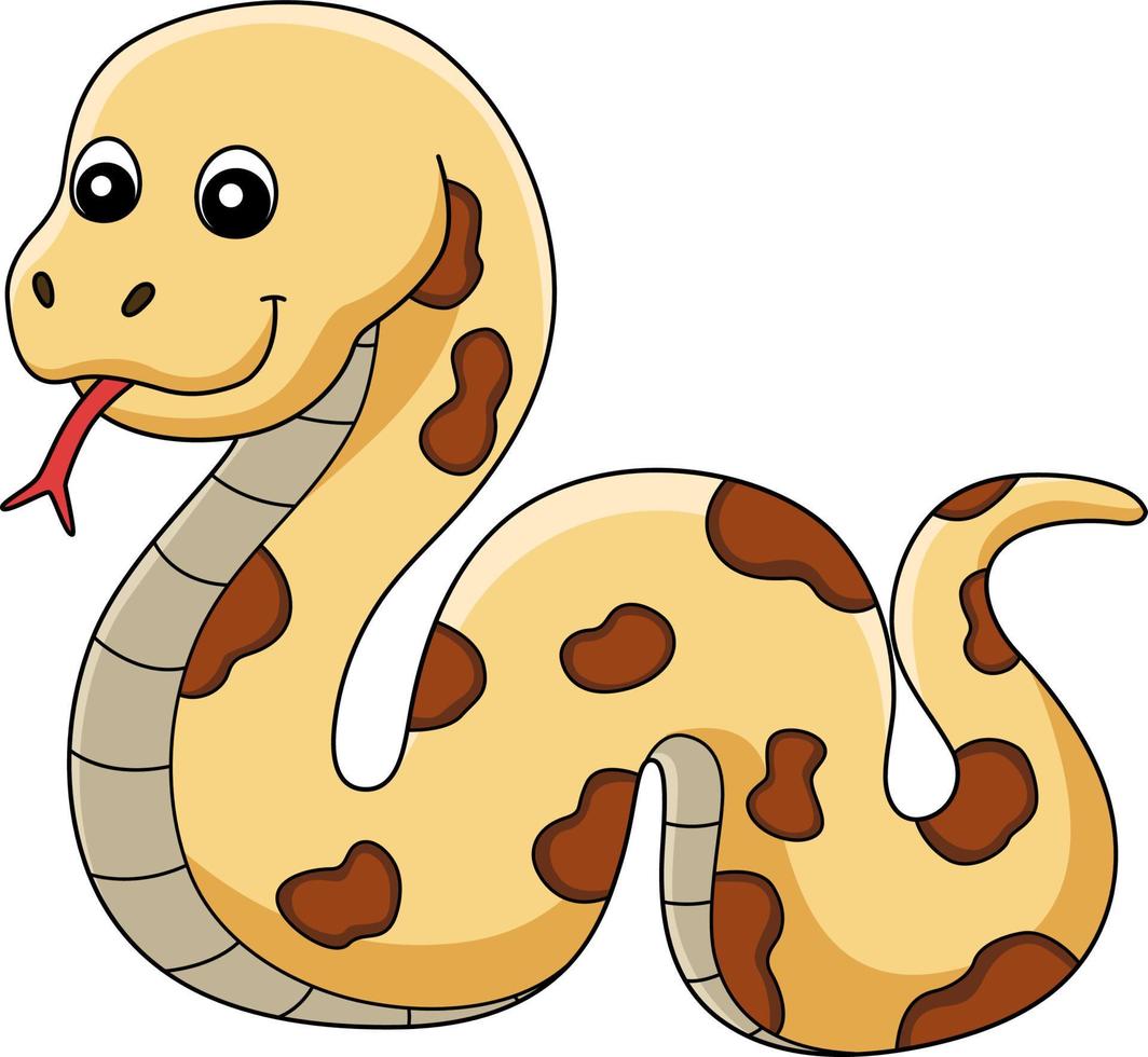 serpente a terra clipart colorate dei cartoni animati vettore