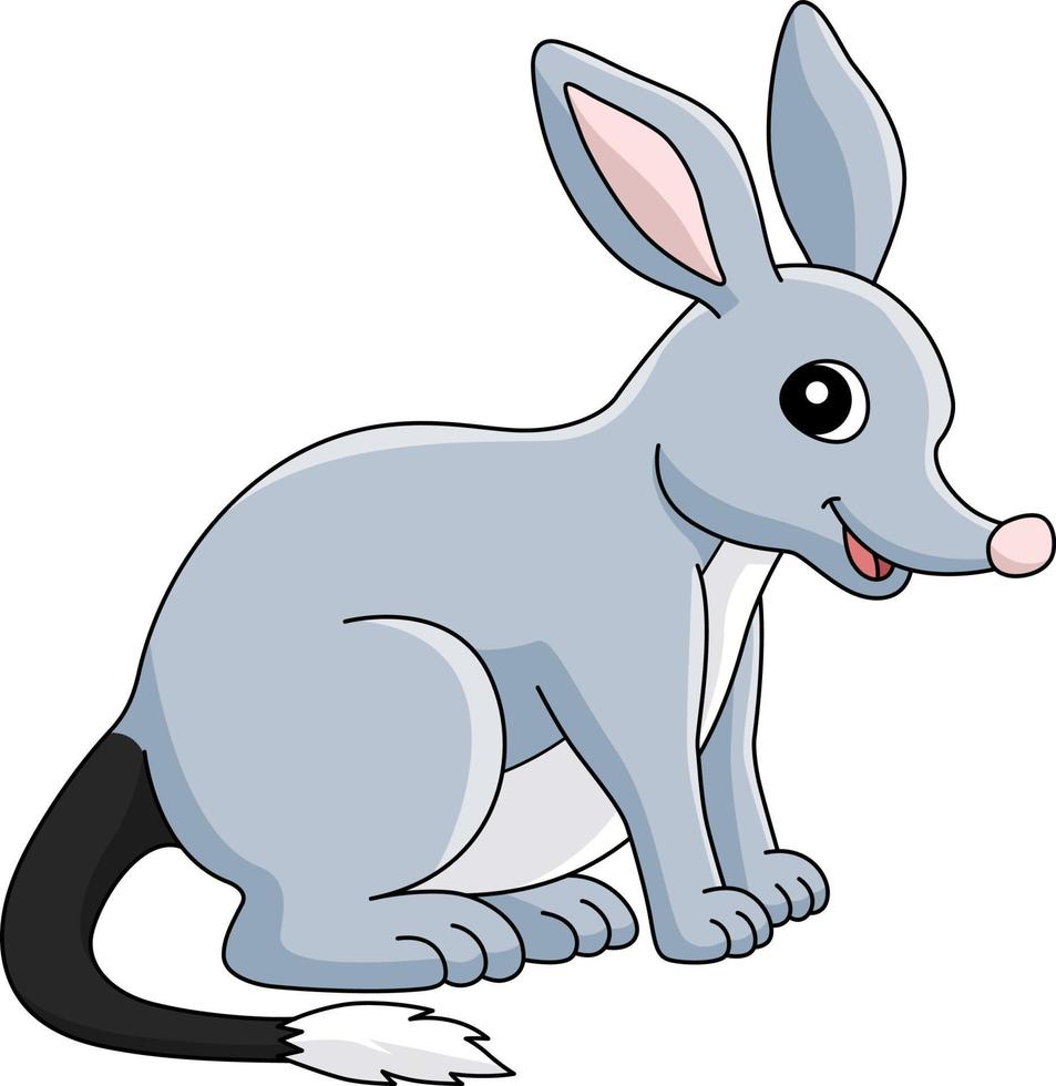 illustrazione clipart colorata del fumetto animale di bilby vettore