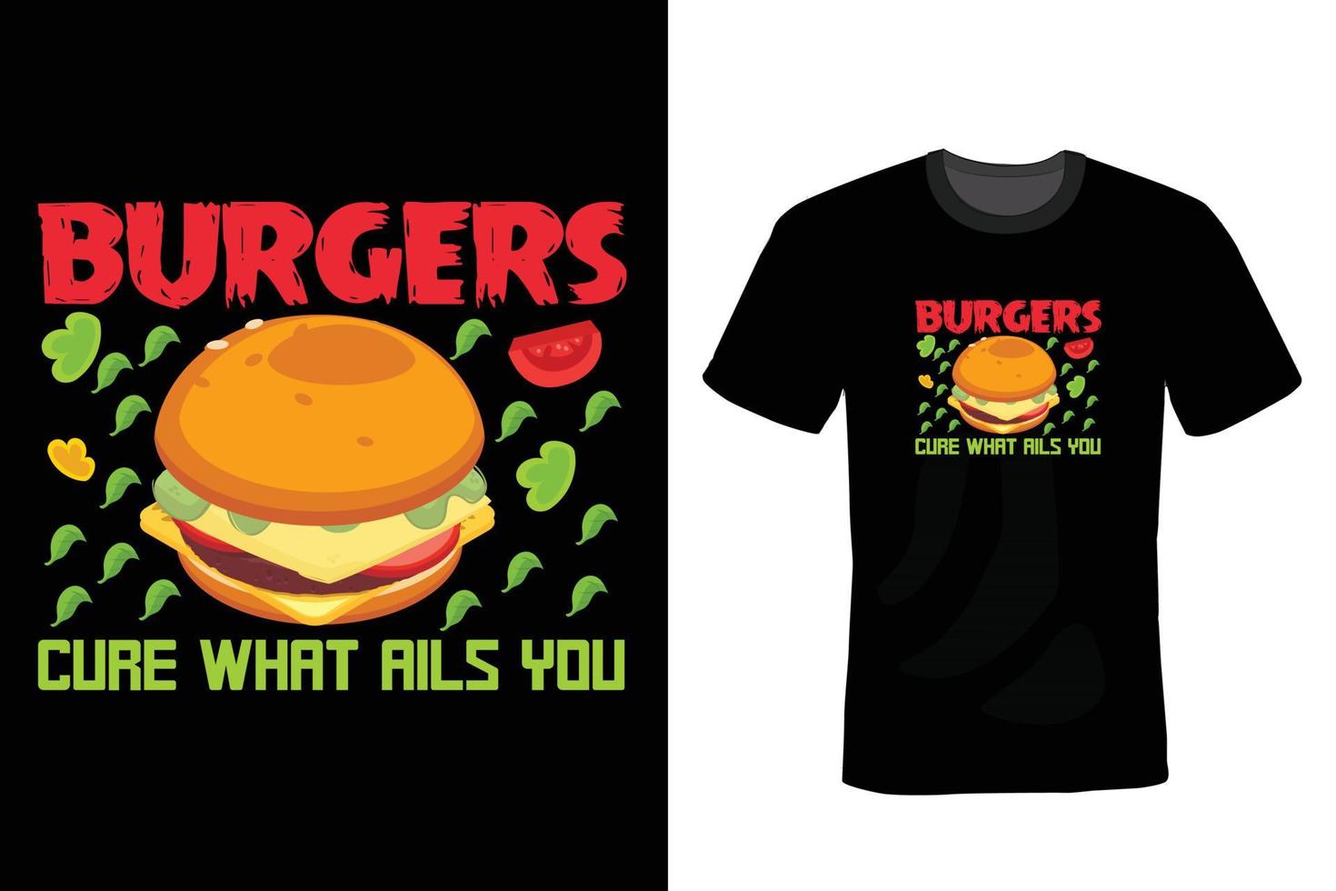 t-shirt hamburger design, vintage, tipografia vettore