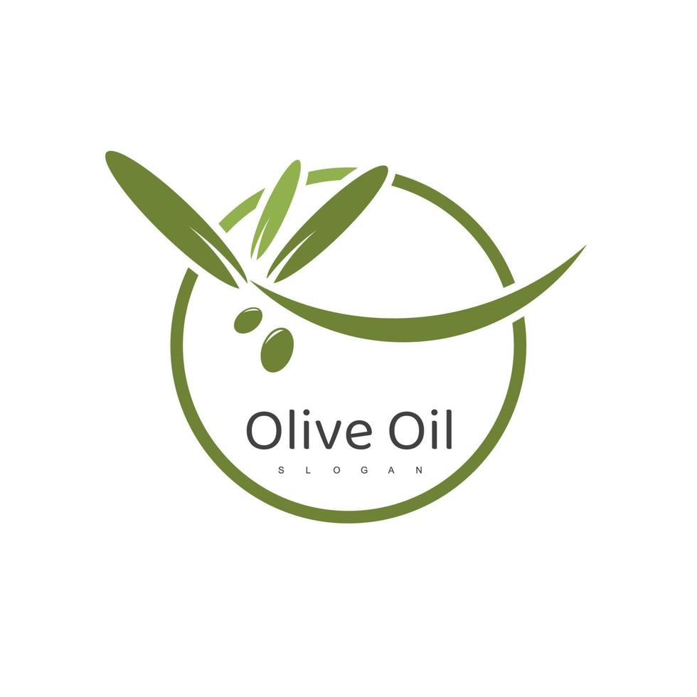 modello di logo di olio d'oliva vettore