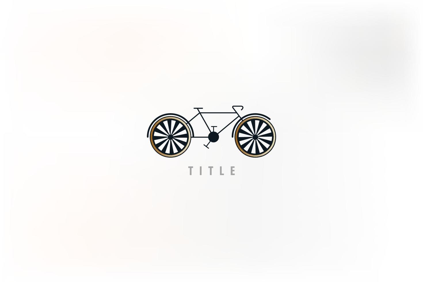 design minimalista del logo dell'icona della bicicletta in bicicletta vettore