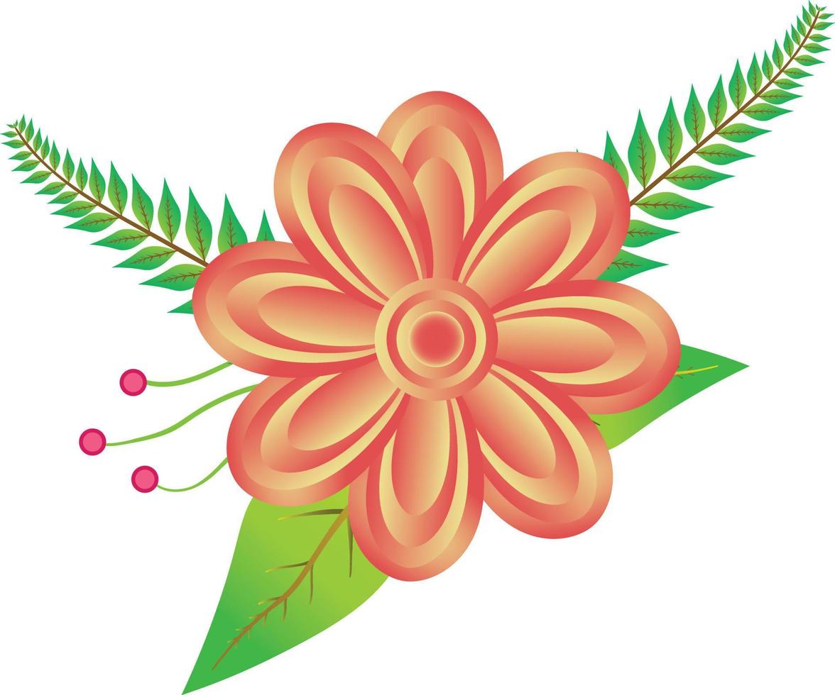 illustrazione vettoriale di fiori creativi
