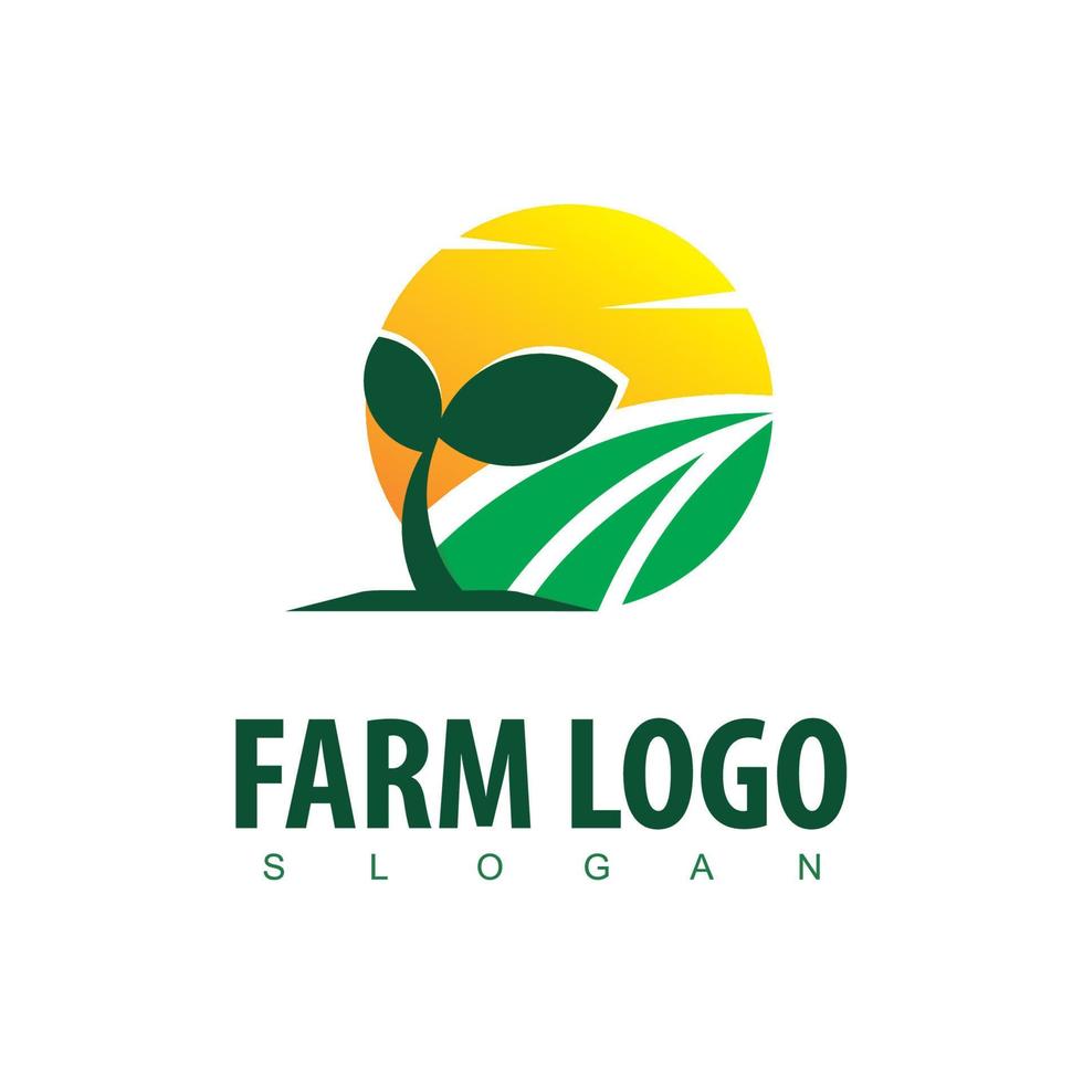 modello di progettazione del logo della fattoria vettore