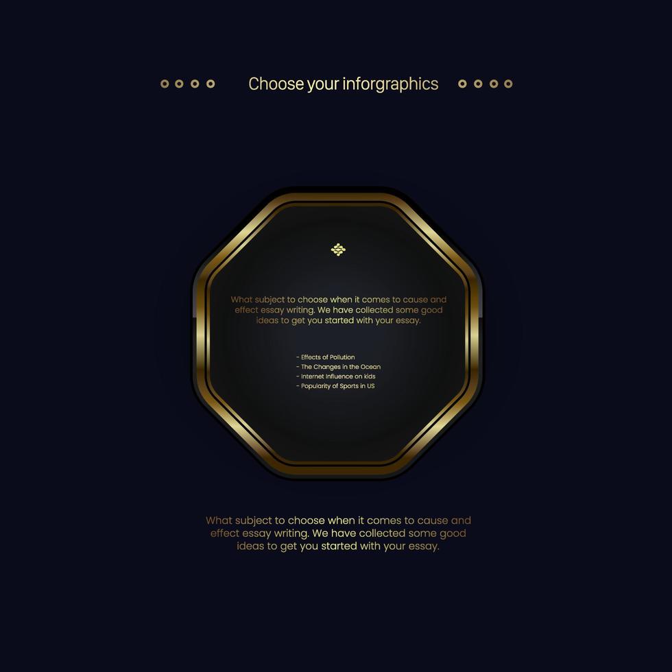 bel poligono dorato forme pulsante web design su sfondo scuro, un design di modelli di elemento premuim scuro in vettoriale, illustrazione vettore