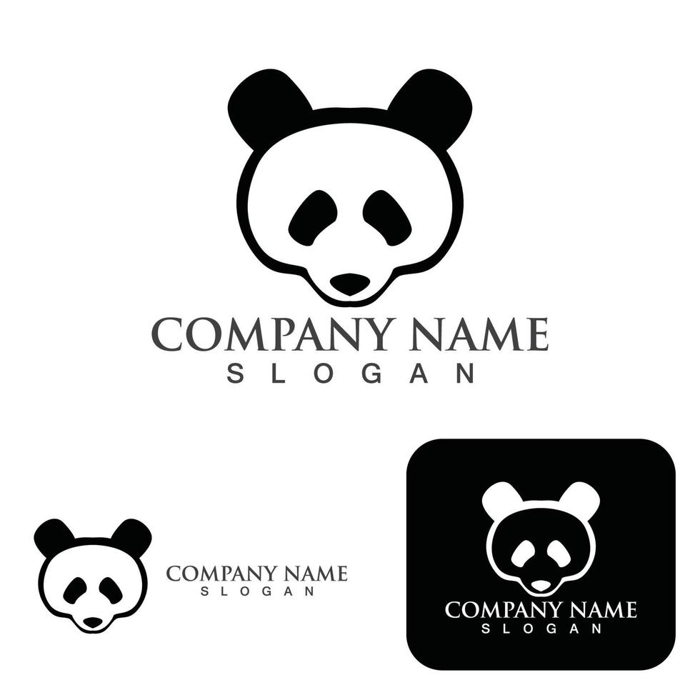 logo panda e vettore modello simbolo