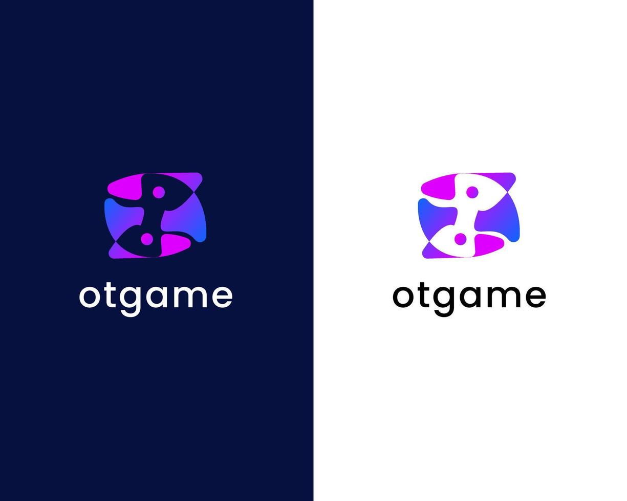 lettera o con modello di progettazione del logo del gioco vettore