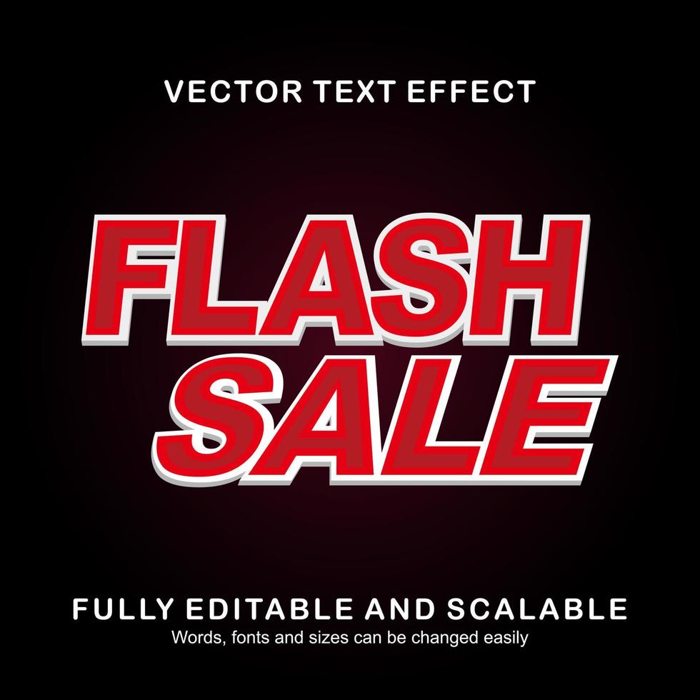 vettore di stile effetto testo modificabile vendita flash