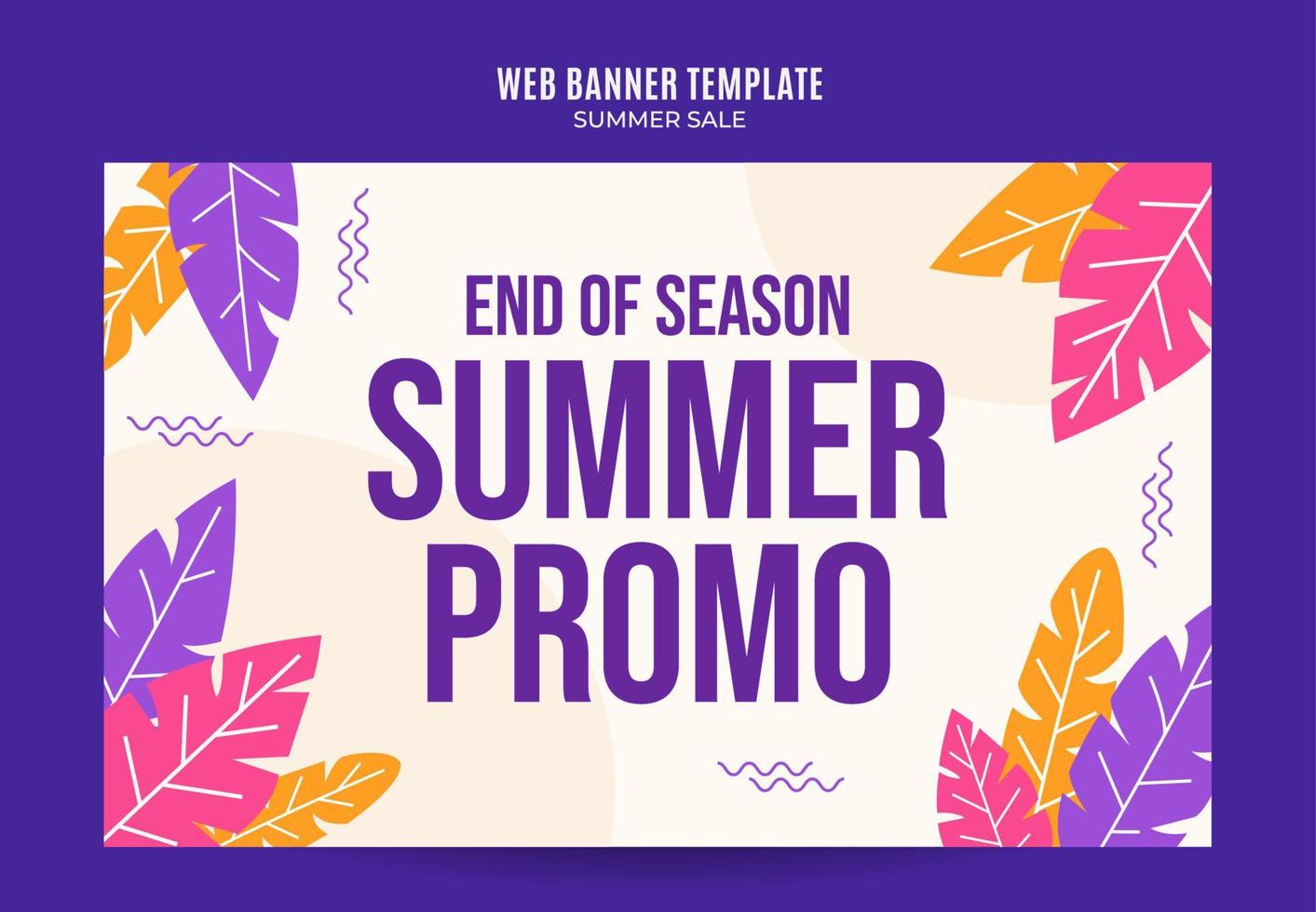 banner web di vendita felice estate per poster, banner, area spaziale e sfondo dei social media vettore