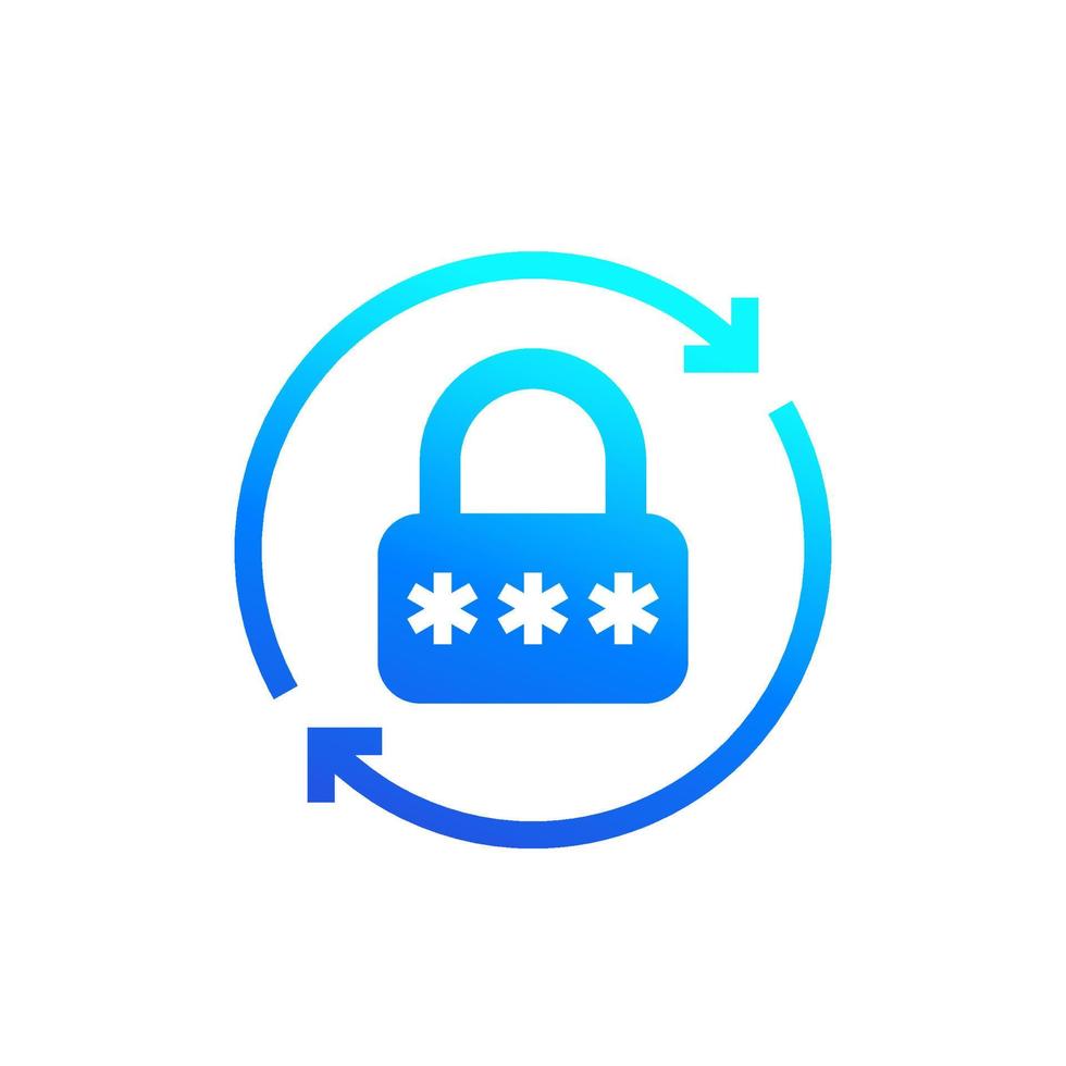 icona di reimpostazione password per app, vettore