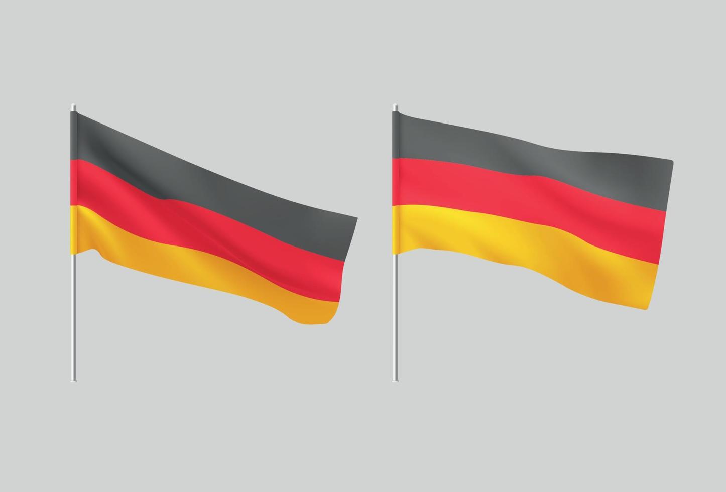 bandiere della germania. set di bandiere tedesche realistiche nazionali. vettore