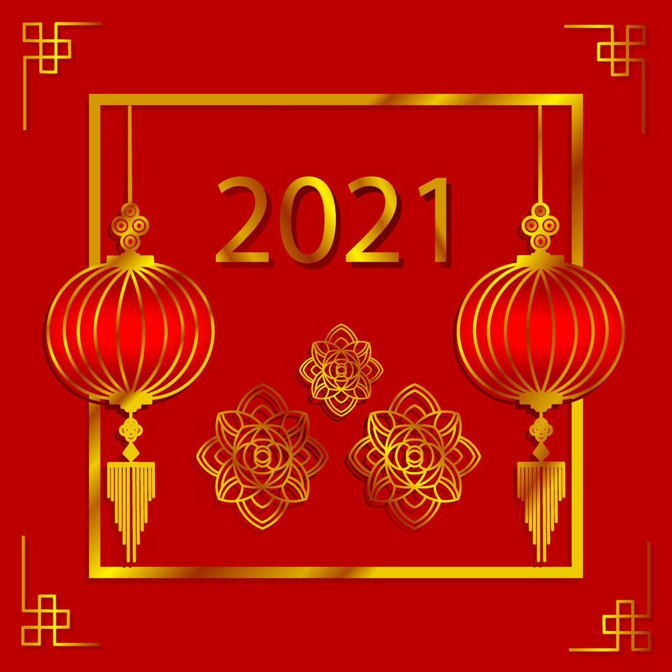 sfondo rosso del nuovo anno cinese. vettore