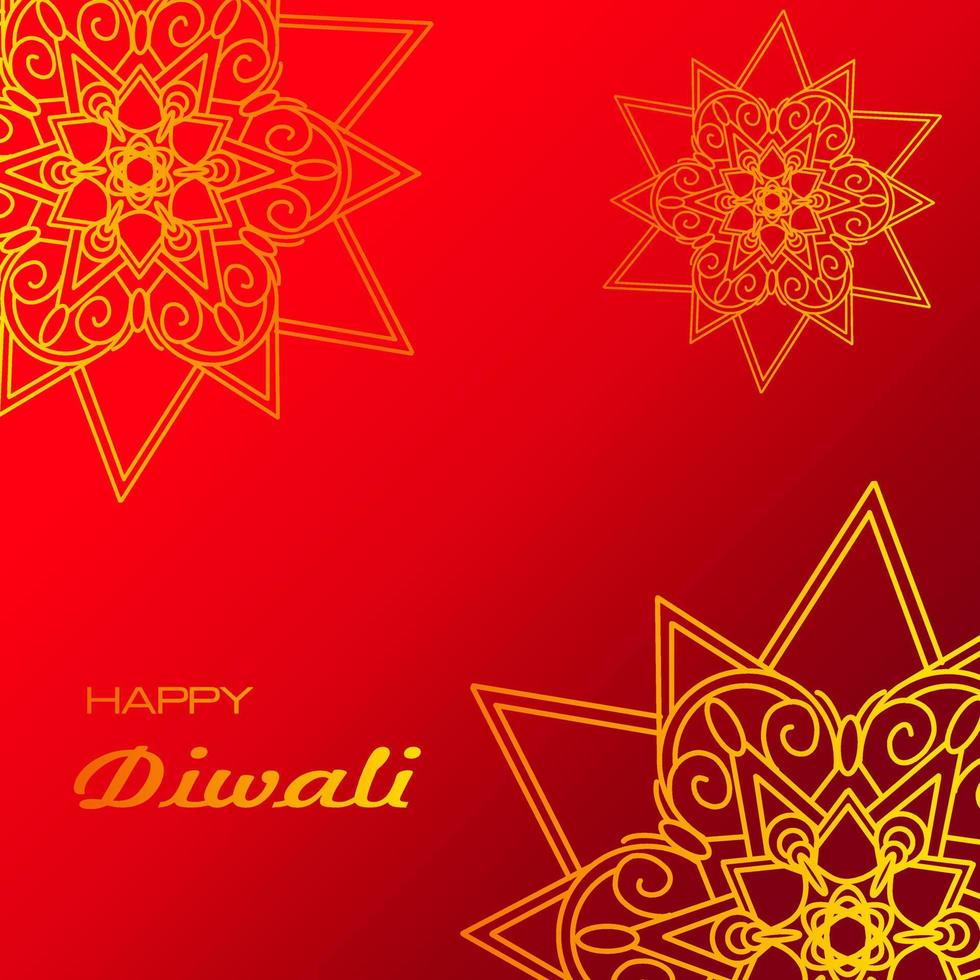 felice "Diwali. festival delle luci poster design carta da parati. lo sfondo con elementi floreali e vettori mandala