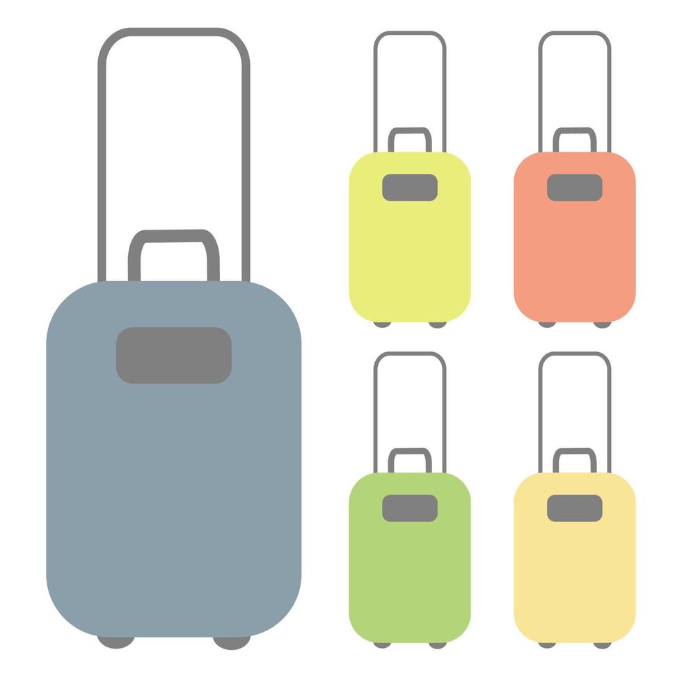 un set di valigie colorate in vettoriale, eps 10 vettore