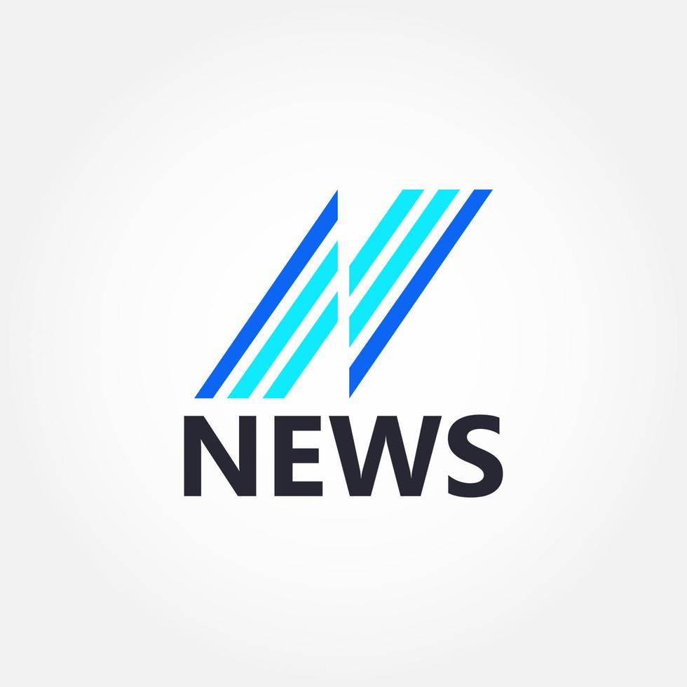 design del logo di notizie vettore