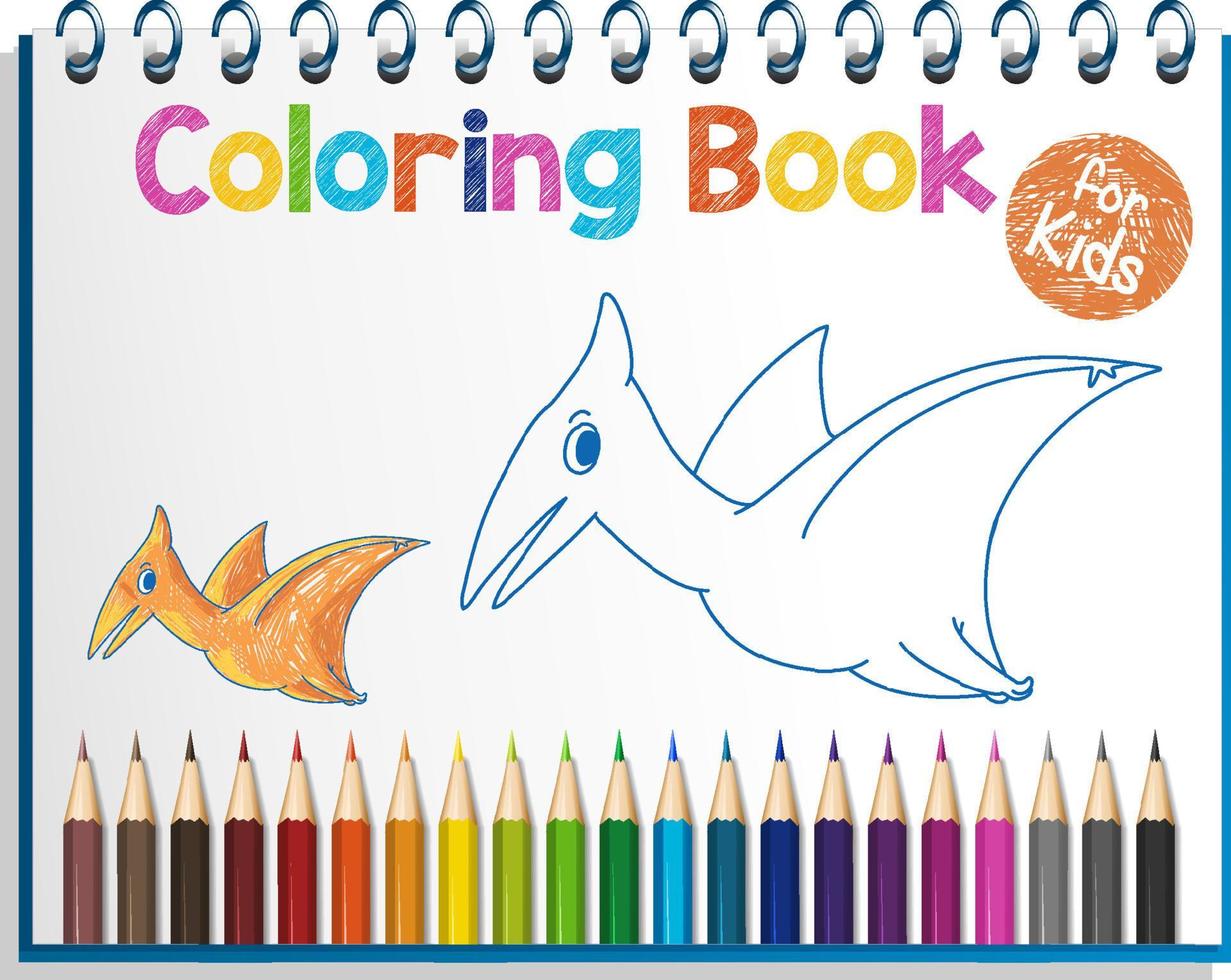 foglio di lavoro del libro da colorare per bambini vettore