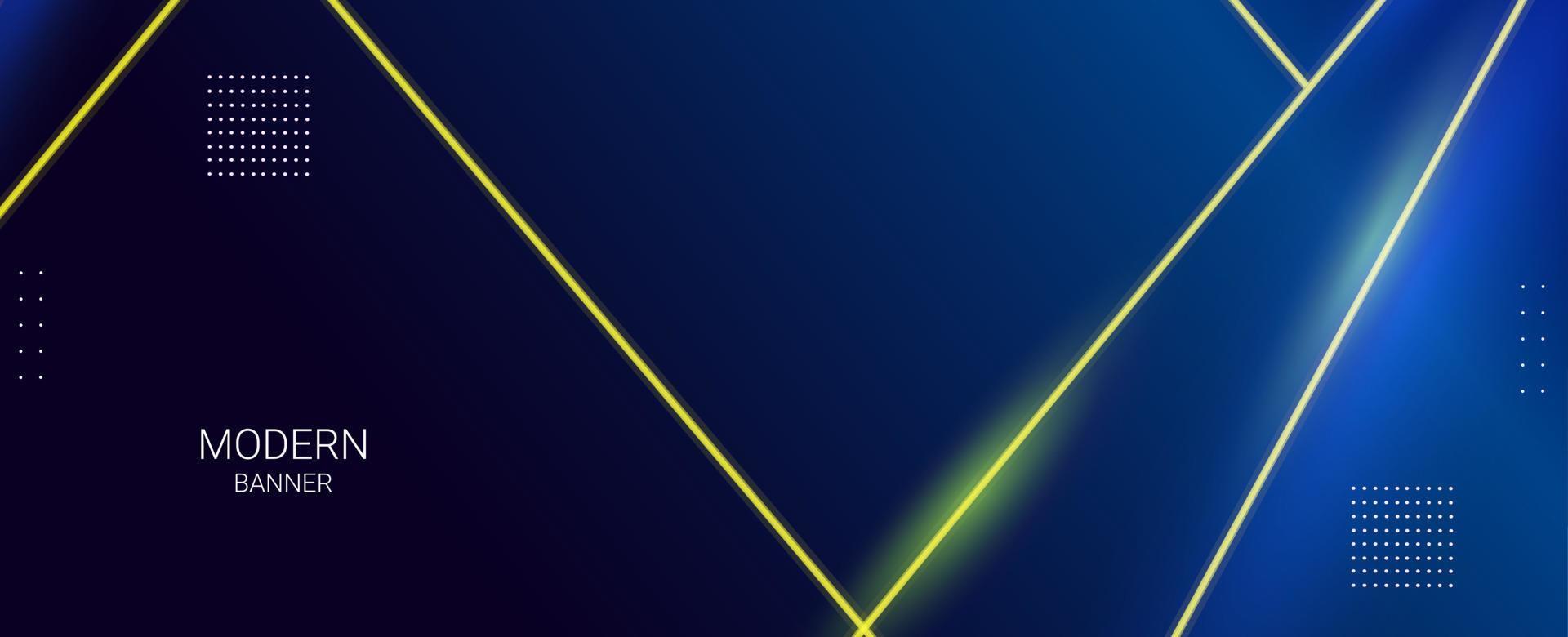 linee al neon geometriche astratte illustrazione banner modello sfondo vettore