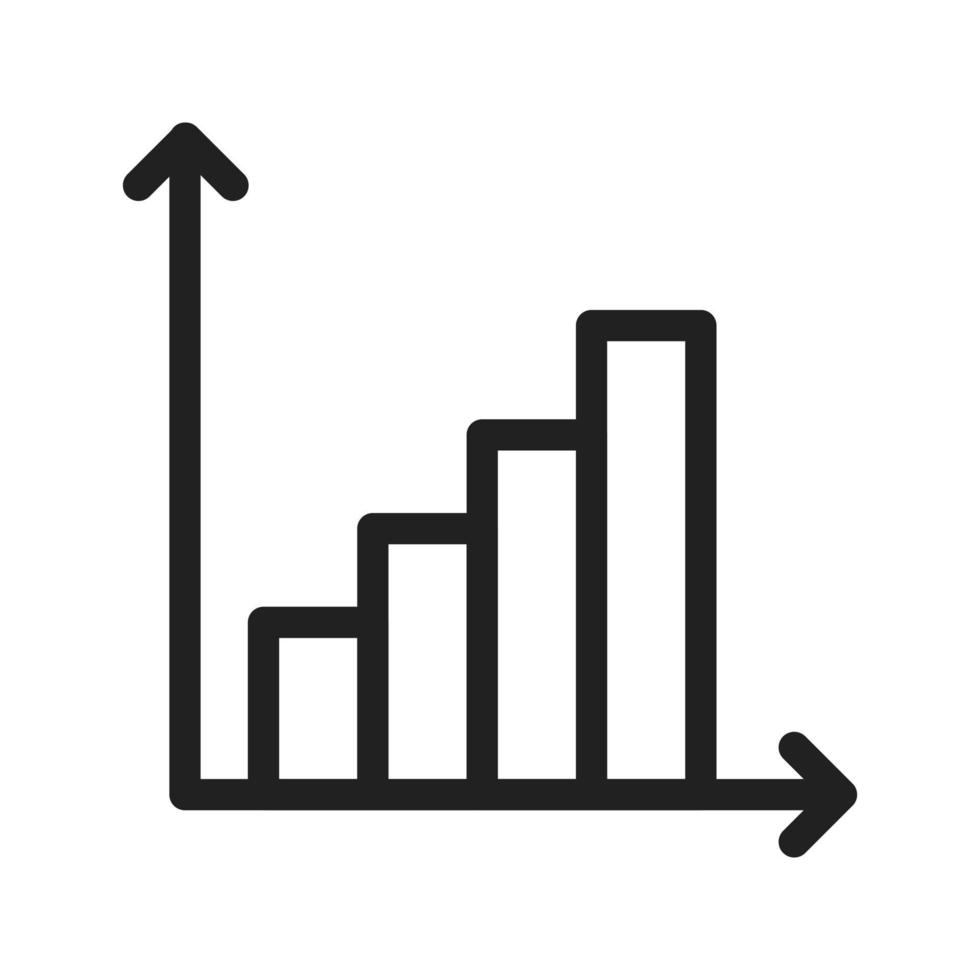 icona della linea di analisi statistica vettore