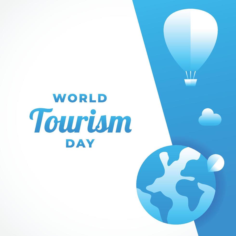 sfondo del design della giornata nazionale del turismo per il momento di saluto vettore