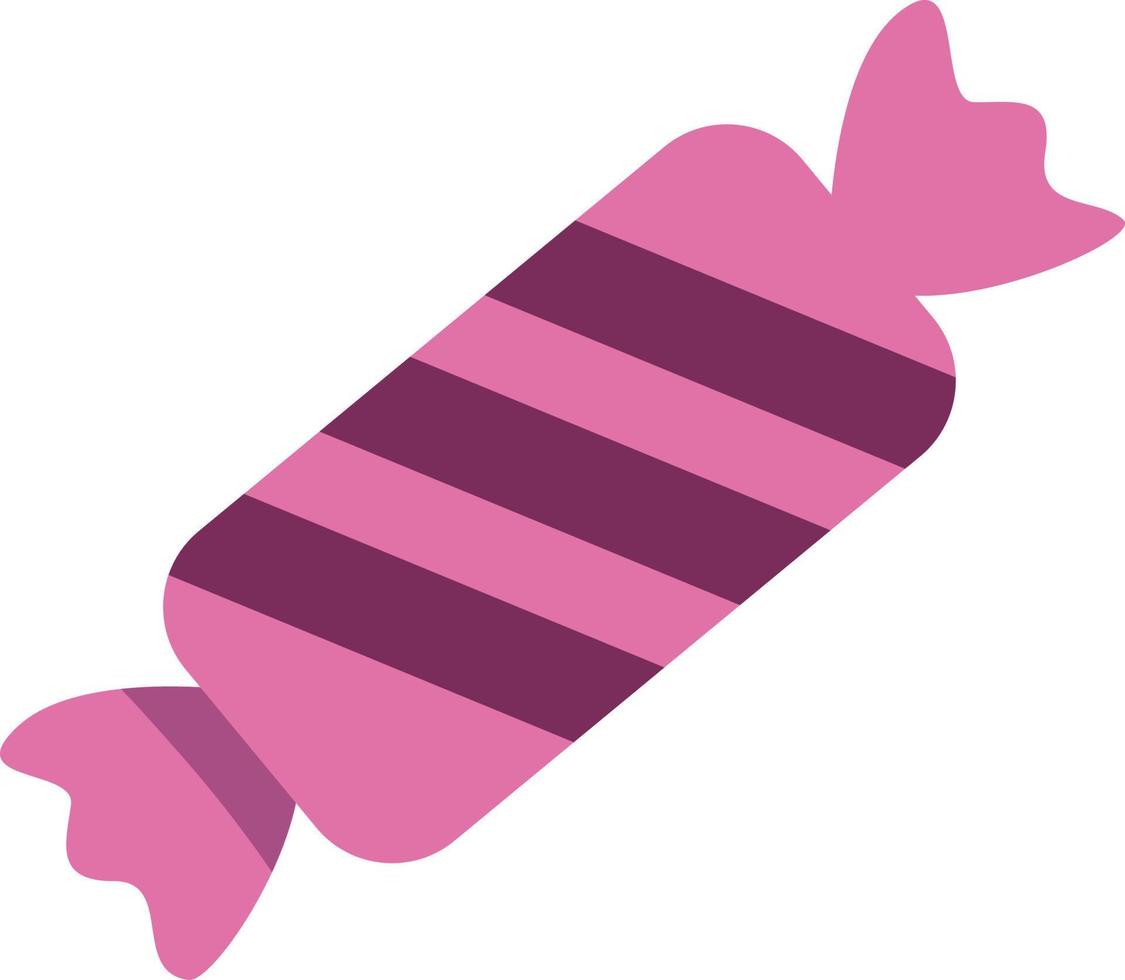 caramelle con oggetto vettore colore semi piatto involucro rosa