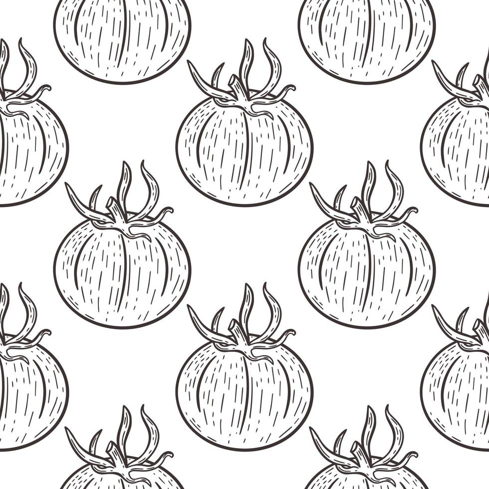 pomodori senza giunte vintage pattern illustrazione vettoriale