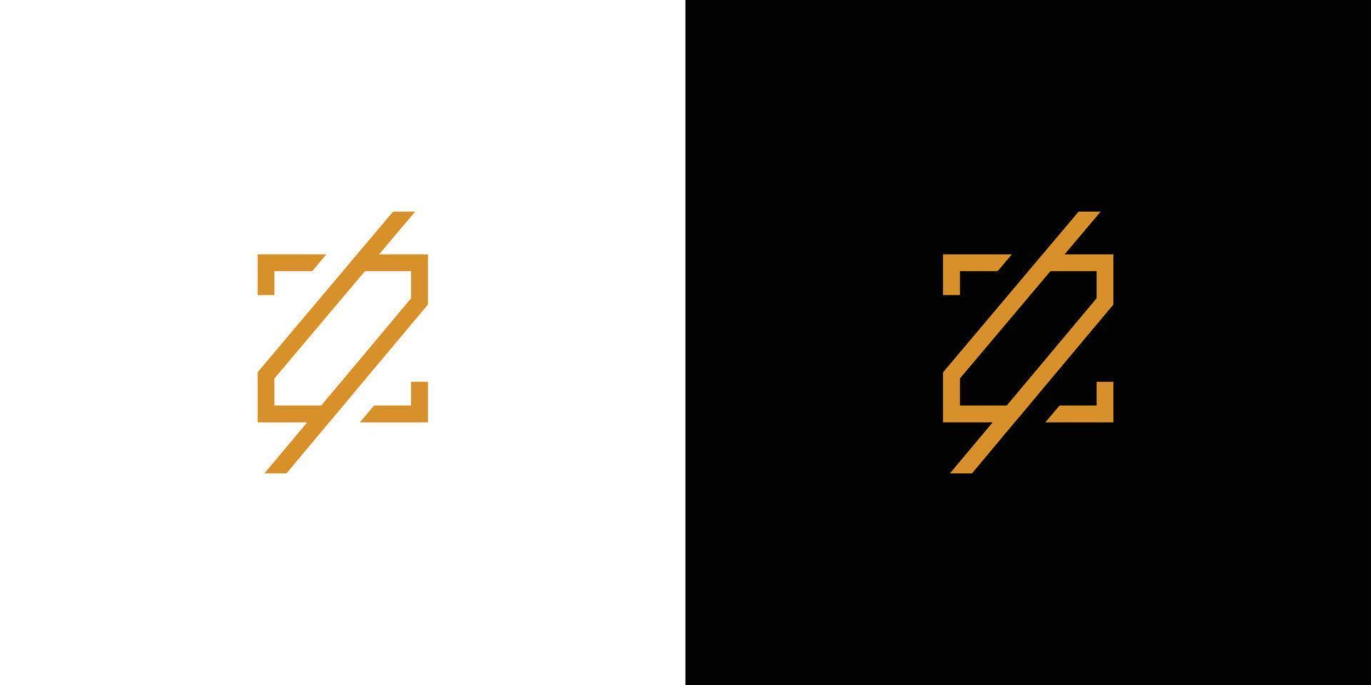 design del logo delle iniziali della lettera z moderno e unico vettore