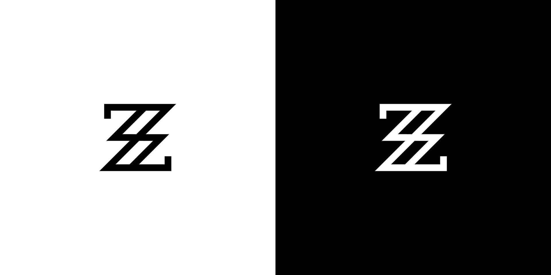 design moderno e unico del logo della lettera zs 6 vettore