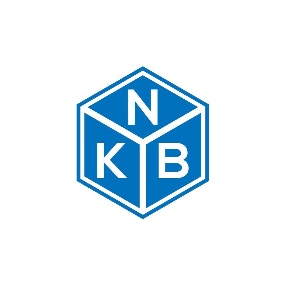 nkb lettera logo design su sfondo nero. nkb creative iniziali lettera logo concept. disegno della lettera nkb. vettore