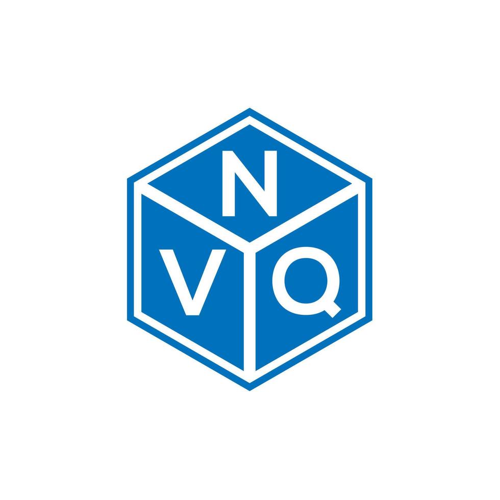 design del logo della lettera nvq su sfondo nero. nvq creative iniziali lettera logo concept. disegno della lettera nvq. vettore