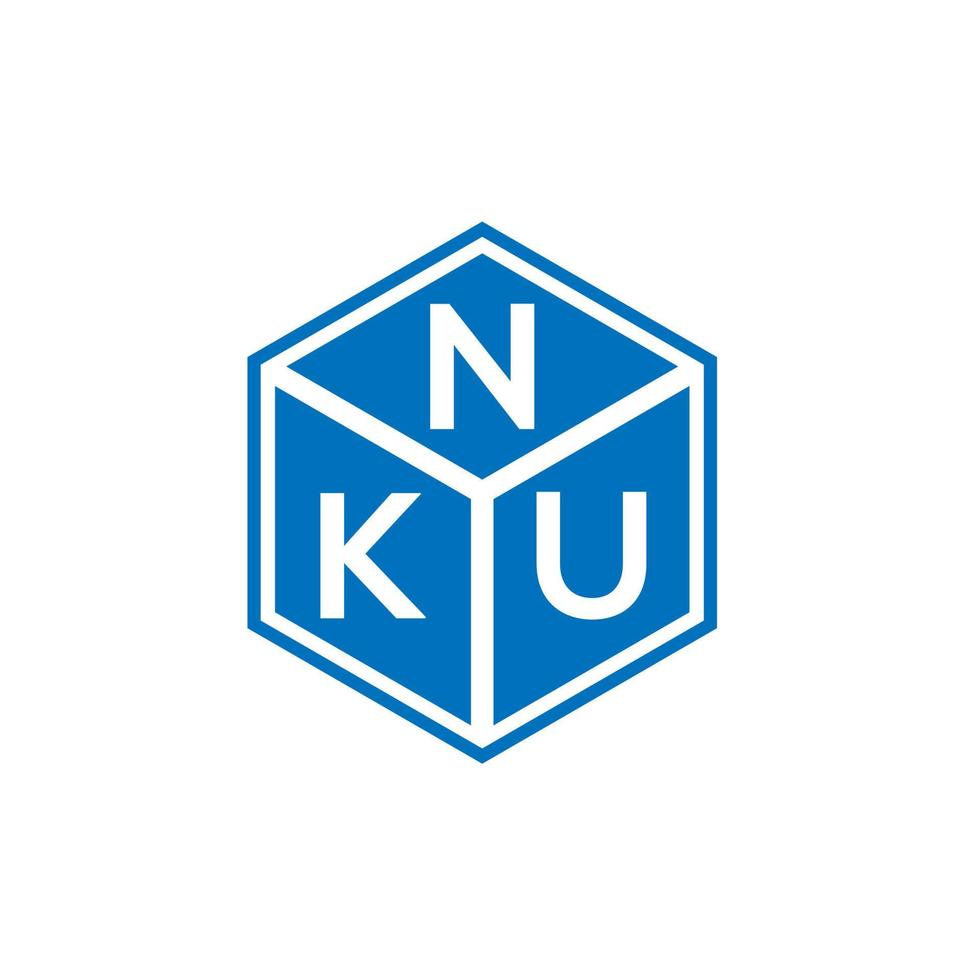 nku lettera logo design su sfondo nero. nku creative iniziali lettera logo concept. disegno della lettera nku. vettore