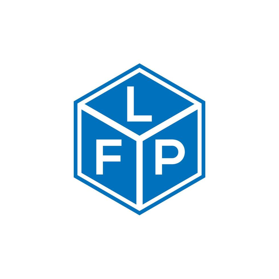 lfp lettera logo design su sfondo nero. lfp creative iniziali lettera logo concept. disegno della lettera lfp. vettore