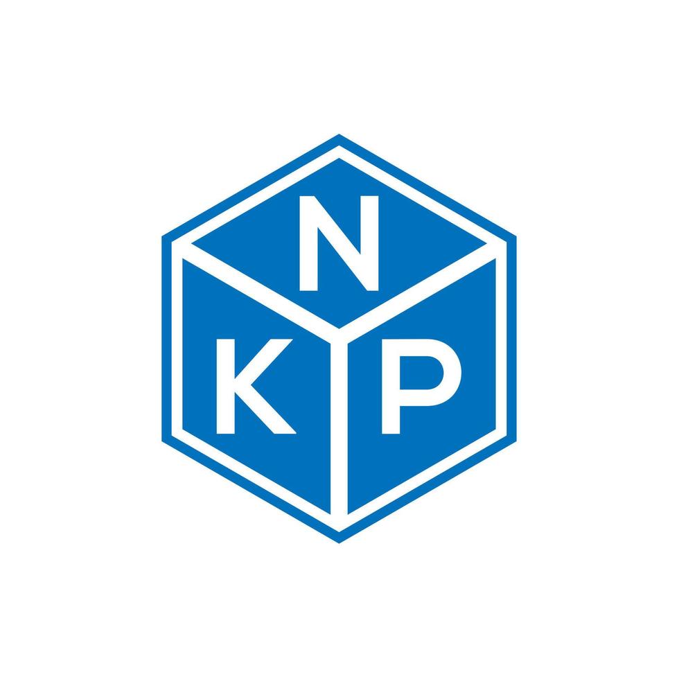 nkp lettera logo design su sfondo nero. nkp creative iniziali lettera logo concept. disegno della lettera nkp. vettore