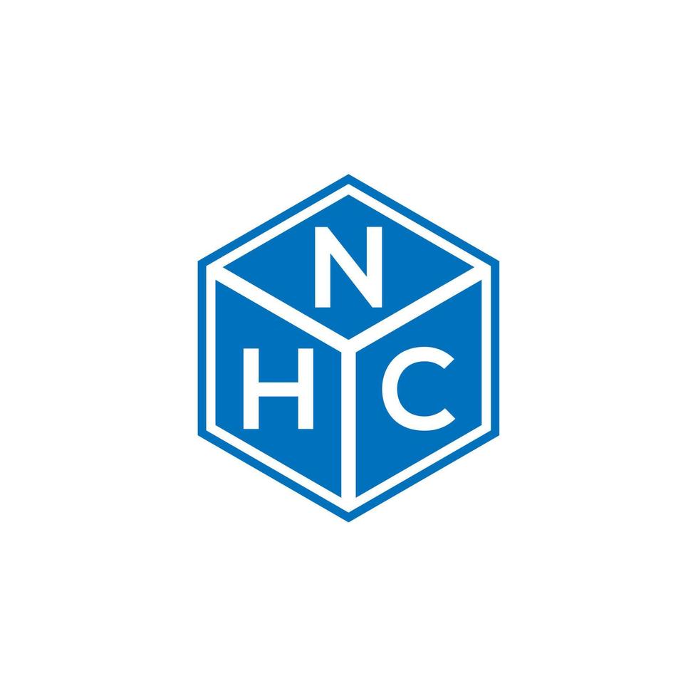 design del logo della lettera nhc su sfondo nero. nhc creative iniziali lettera logo concept. design della lettera nhc. vettore
