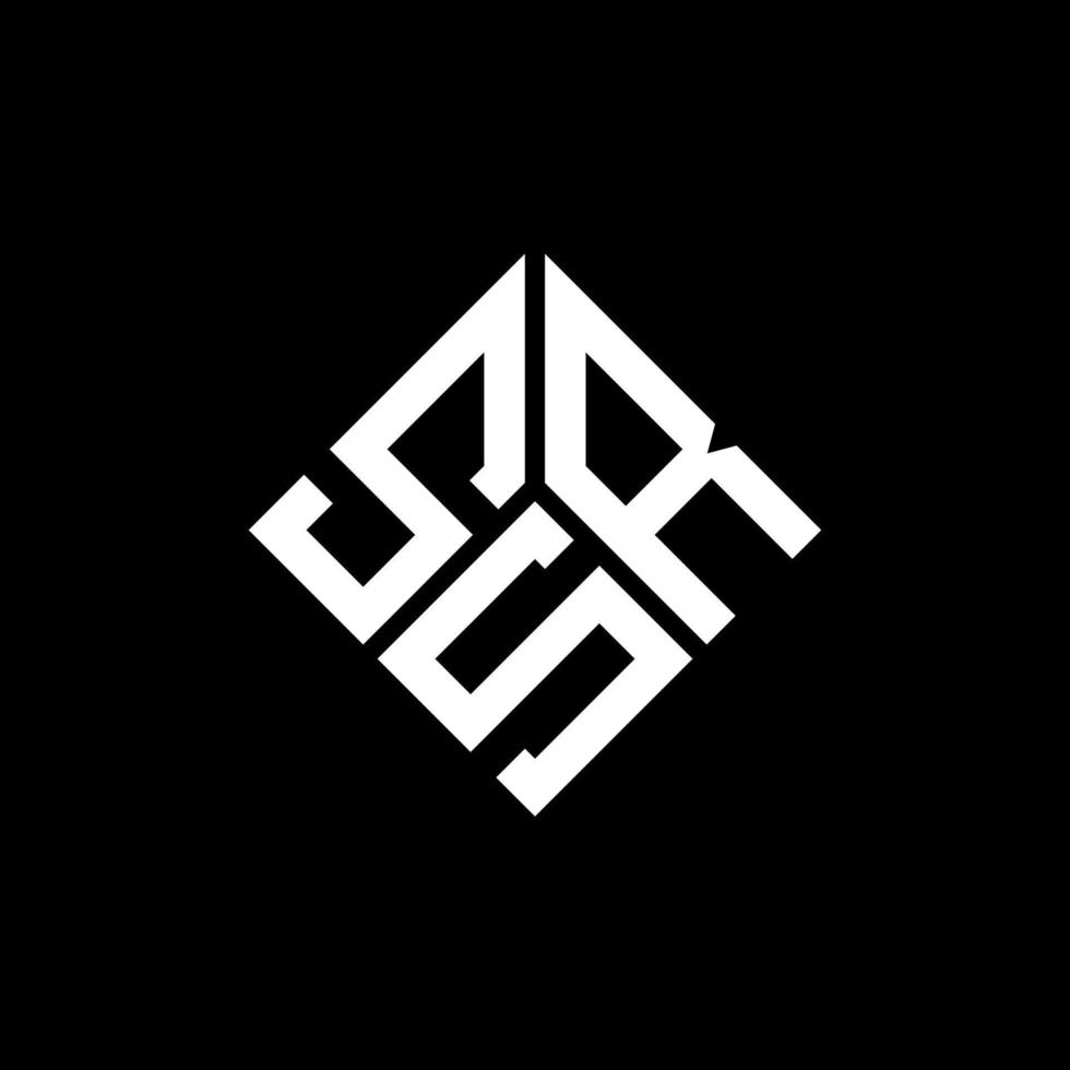 srs lettera logo design su sfondo nero. srs creative iniziali lettera logo concept. disegno della lettera srs. vettore