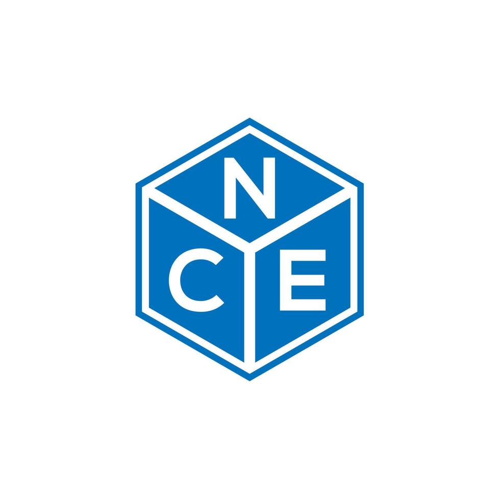 nce lettera logo design su sfondo nero. nce creative iniziali lettera logo concept. nce disegno della lettera. vettore