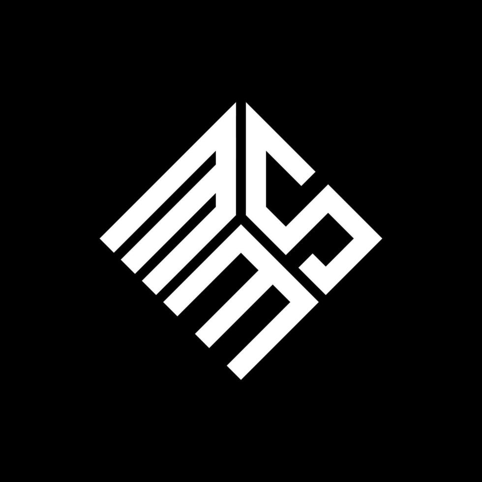 design del logo della lettera msm su sfondo nero. msm creative iniziali lettera logo concept. disegno della lettera msm. vettore