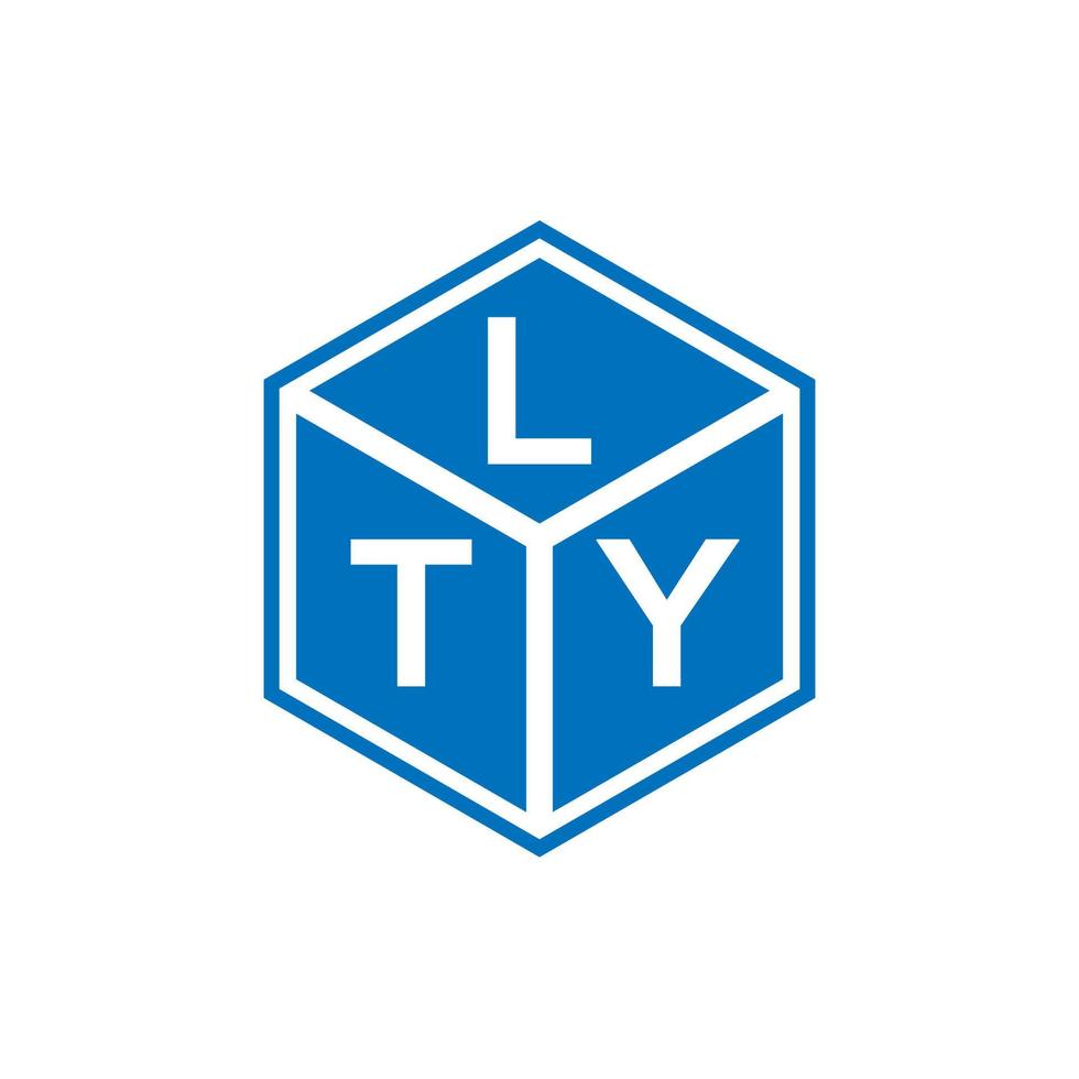 lty lettera logo design su sfondo nero. lty creative iniziali lettera logo concept. design della lettera lty. vettore